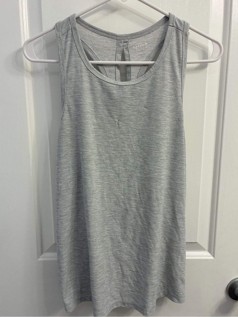 Old Navy Active Gray Racerback Workout Tank Top Size Medium Open Back